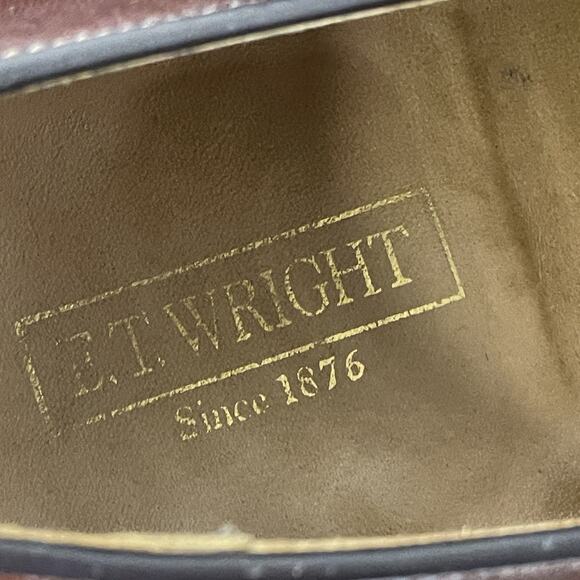 Vintage E T Wright Brown Leather Oxford Lace Up Dress Shoes Comfort Men’s 11.5 main image 15